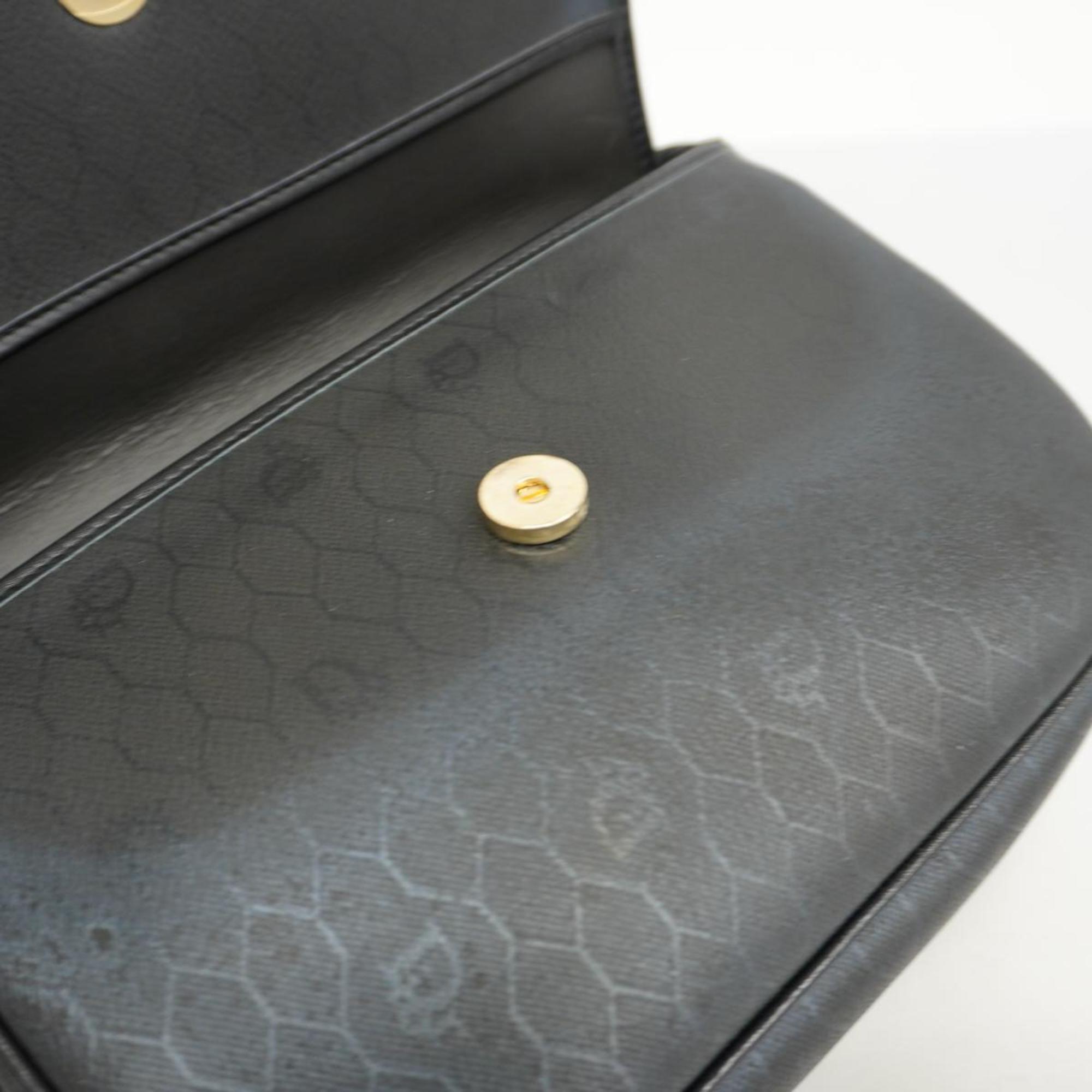 Christian Dior Shoulder Bag Honeycomb Black Women's