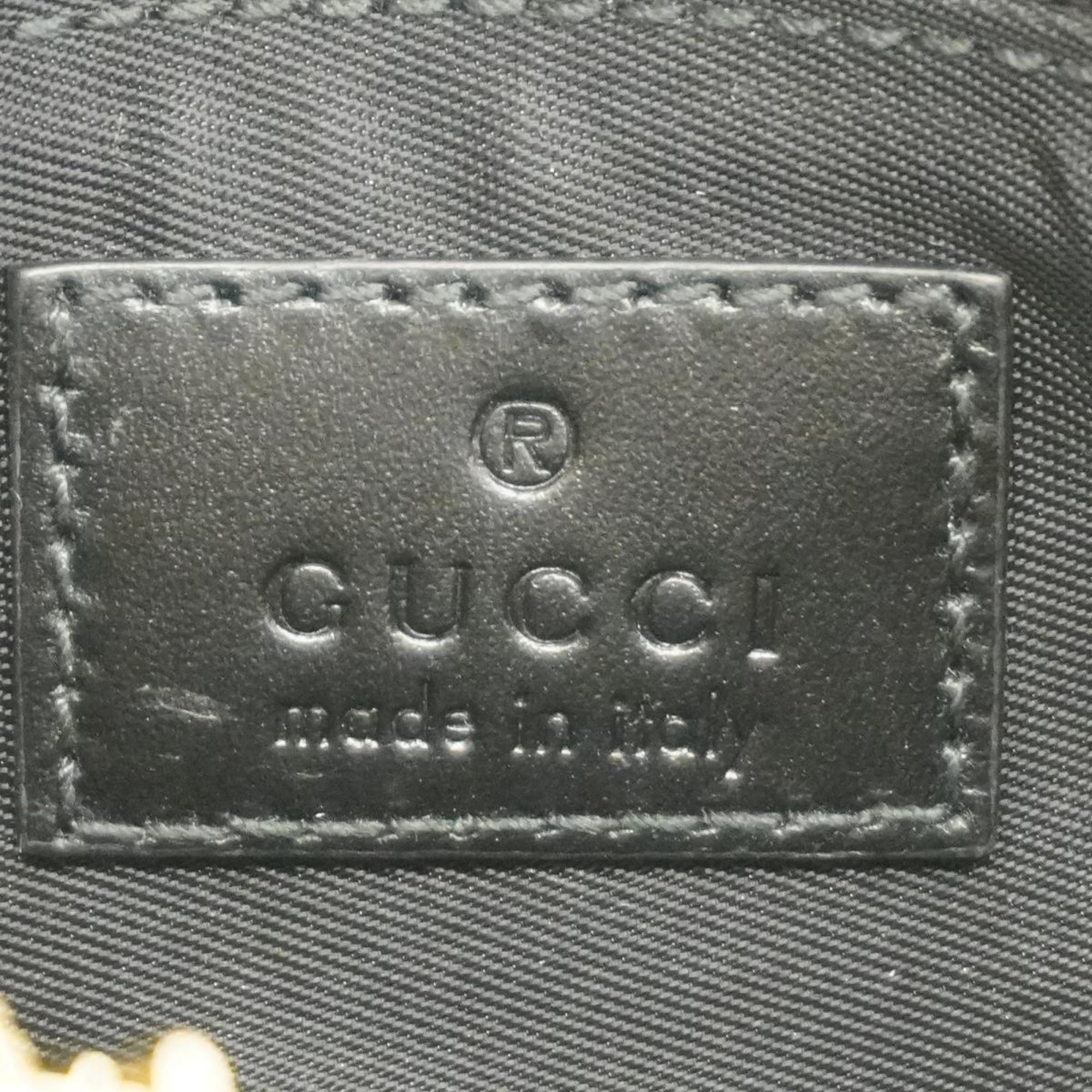 Gucci Wallet/Coin Case Guccissima 447964 Leather Black Men's Women's