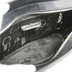 Salvatore Ferragamo Shoulder Bag Gancini Leather Black Women's