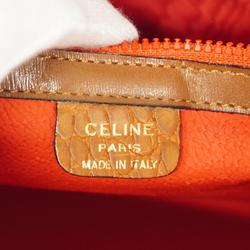 Celine Shoulder Bag Leather Brown Women's