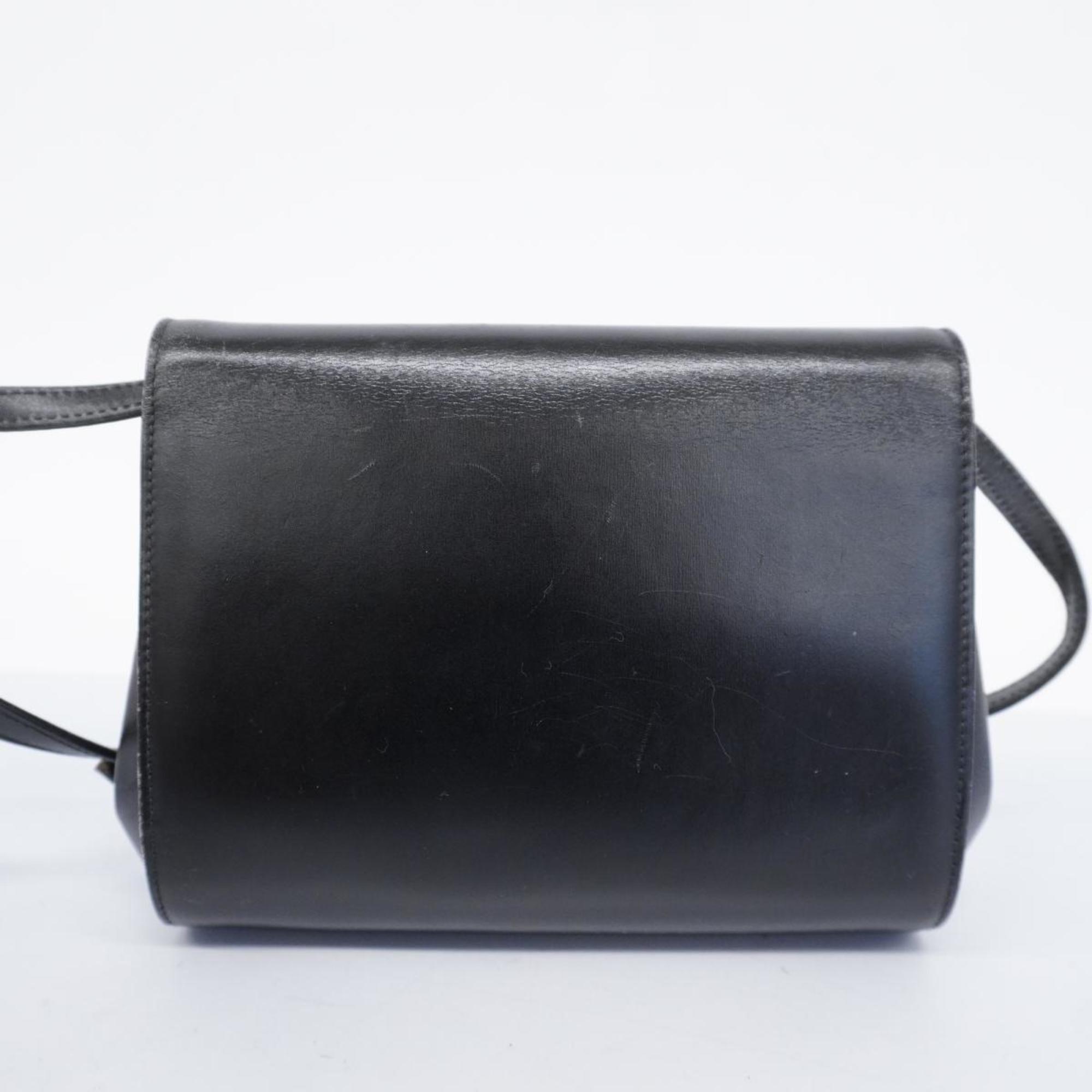 Gucci Shoulder Bag 004 056 0219 Leather Black Women's