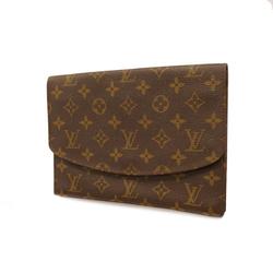Louis Vuitton Clutch Bag Monogram Pochette Lava 23 M51940 Brown Men's Women's