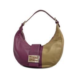 Fendi handbag leather purple beige ladies