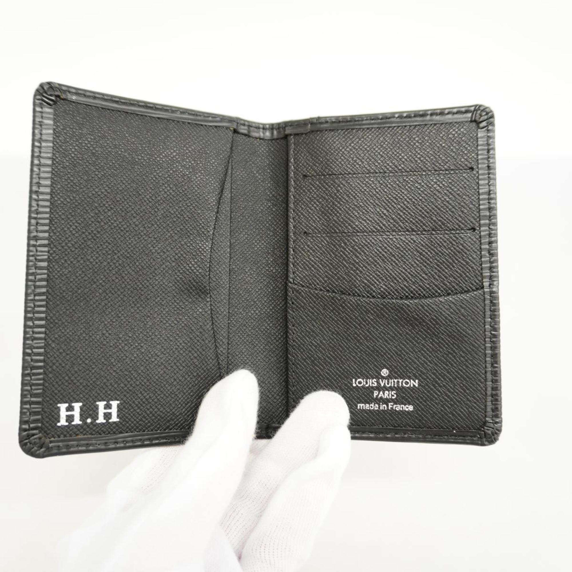 Louis Vuitton Business Card Holder/Card Case Epi Organizer de Poche M63582 Noir Men's/Women's