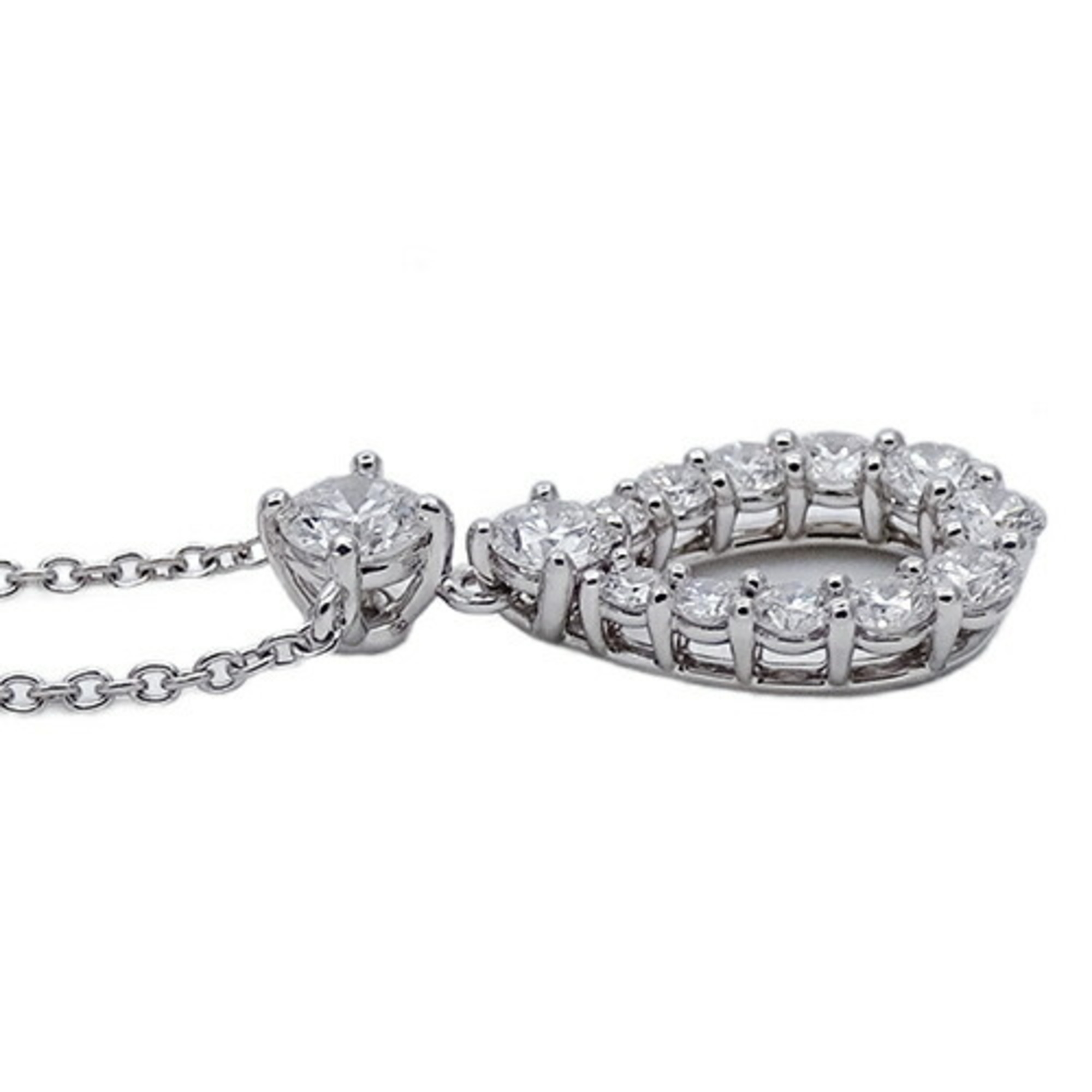 Harry Winston HARRY WINSTON Necklace for Women PT950 Diamond Loop Medium Platinum Polished