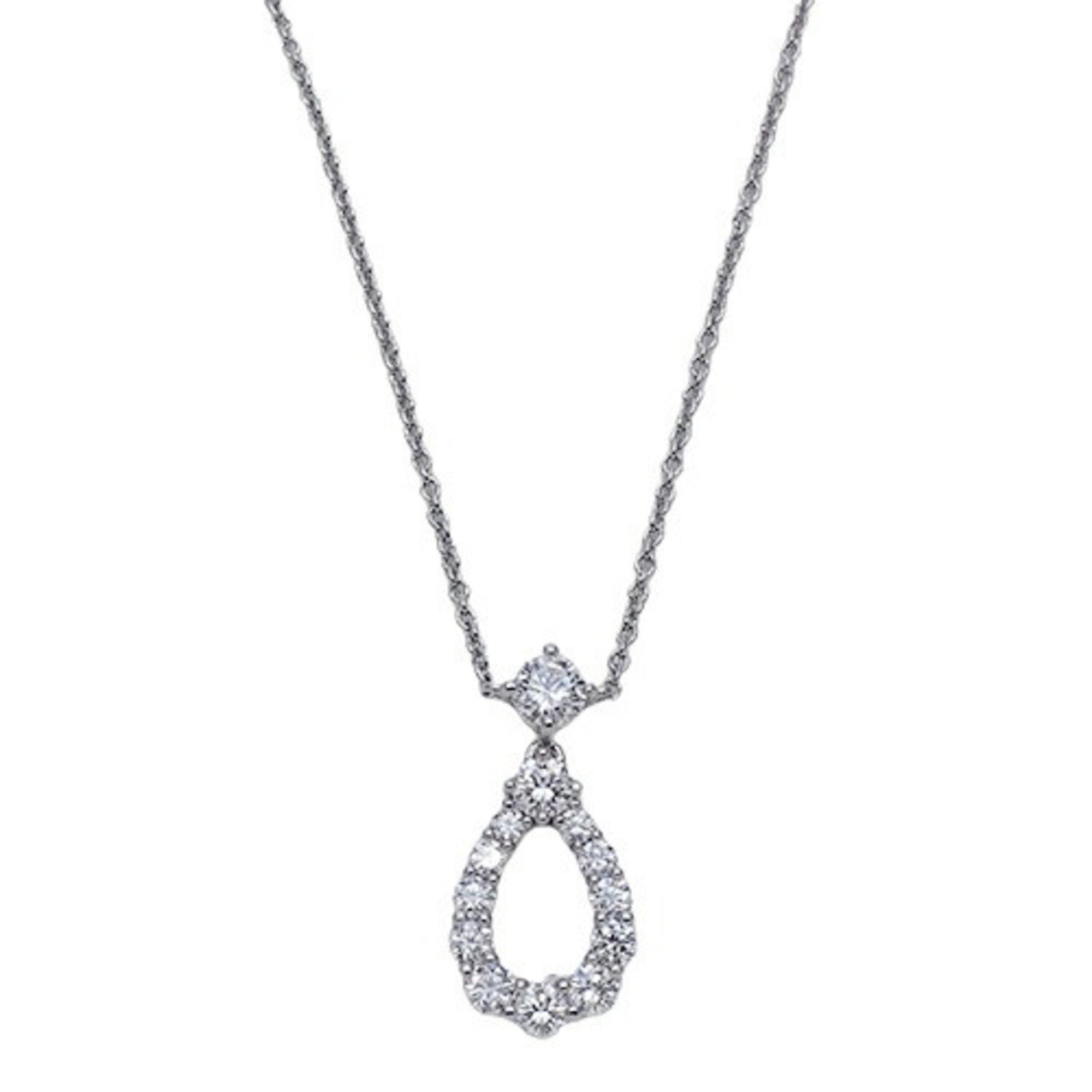 Harry Winston HARRY WINSTON Necklace for Women PT950 Diamond Loop Medium Platinum Polished