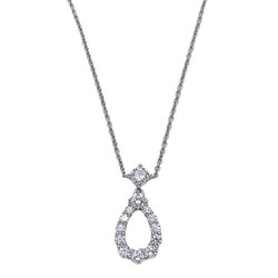 Harry Winston HARRY WINSTON Necklace for Women PT950 Diamond Loop Medium Platinum Polished