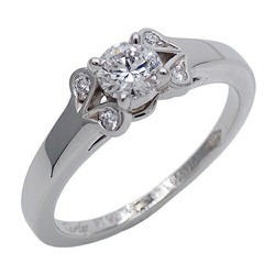 Cartier Ring for Women, PT950 Diamond D0.31 Ballerina Solitaire Platinum #49, Approx. Size 8.5, Polished