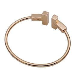 Tiffany & Co. Bracelet, Women's Bangle, 750PG, Mother of Pearl, T-Wire, Wide, Medium Size, Pink Gold, Polished