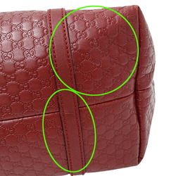 GUCCI Women's Tote Bag Shima Micro GG Leather Red 449647