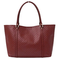 GUCCI Women's Tote Bag Shima Micro GG Leather Red 449647