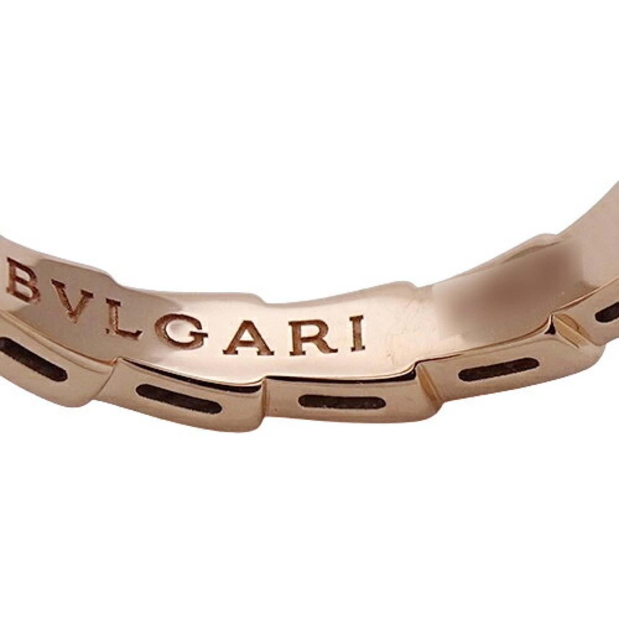 BVLGARI Ring for Women and Men, 750PG Serpenti Viper Pink Gold #58, Size 17.5, Polished