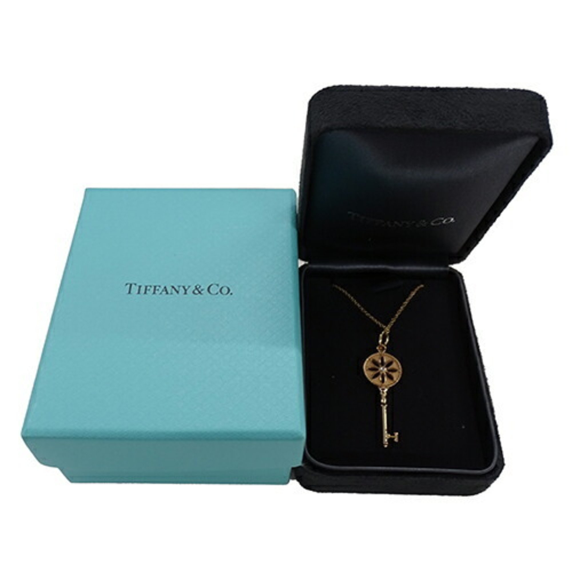Tiffany & Co. Necklace for women, 750PG, 1P, Diamond, Daisy Key, Pink Gold, Polished