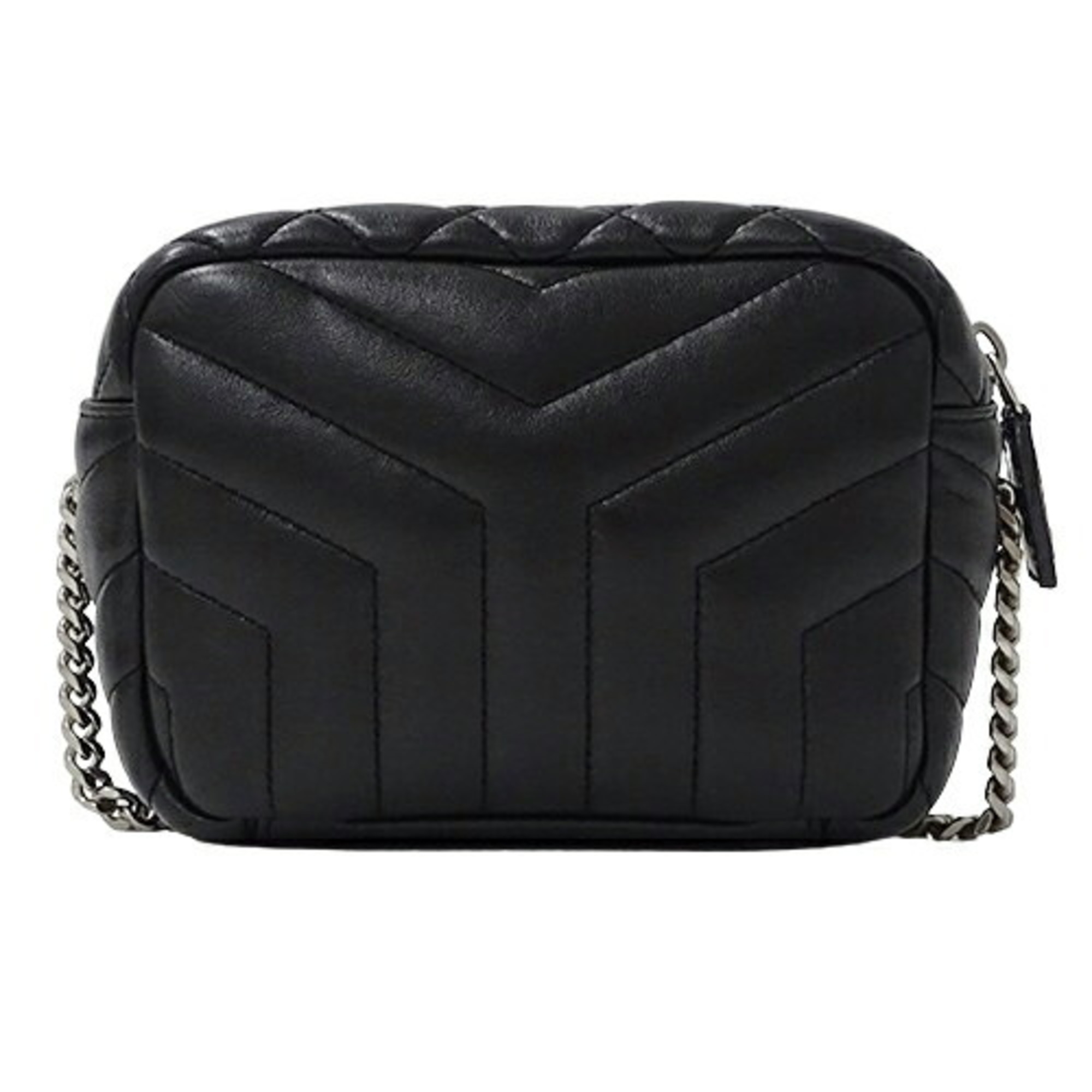 Saint Laurent SAINT LAURENT Bag Women's Shoulder Lulu Bowling Leather Black 457588 Quilted Compact