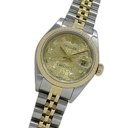 Rolex ROLEX Datejust 79173G P series watch for women 10P diamond computer automatic AT stainless steel SS gold YG combination polished