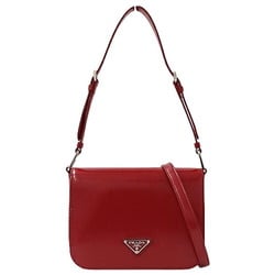 PRADA Women's Shoulder Bag 2way Brushed Leather Red 1BD308