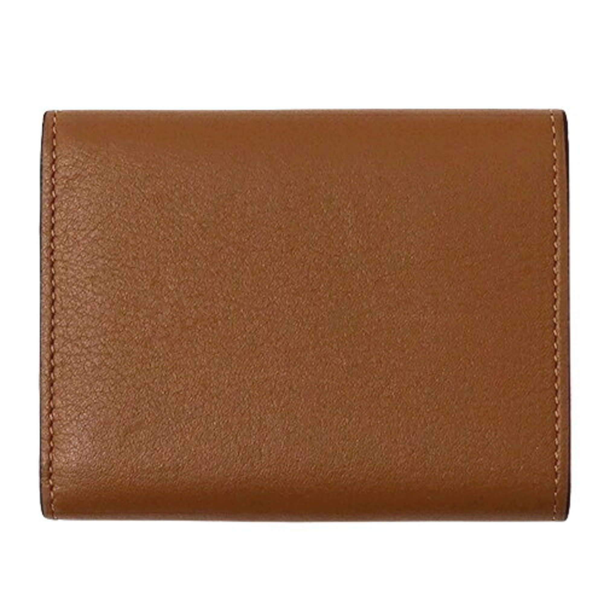 LOEWE Women's Wallet Tri-fold Anagram Leather Brown Compact