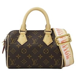 Louis Vuitton LOUIS VUITTON Bag Monogram Women's Handbag Shoulder 2way Speedy Bandouliere 20 M46594 Brown Pink Orange Compact