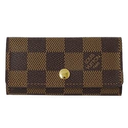 Louis Vuitton Damier Key Case for Women and Men, Multicle 4 N62631, Brown, Compact