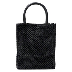 LOEWE Women's Bags Handbags Shoulder 2way Raffia Standard A5 Tote Black Compact