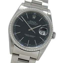 Rolex ROLEX Datejust 16220 K series Men's watch Automatic AT Stainless steel SS Silver Black Polished