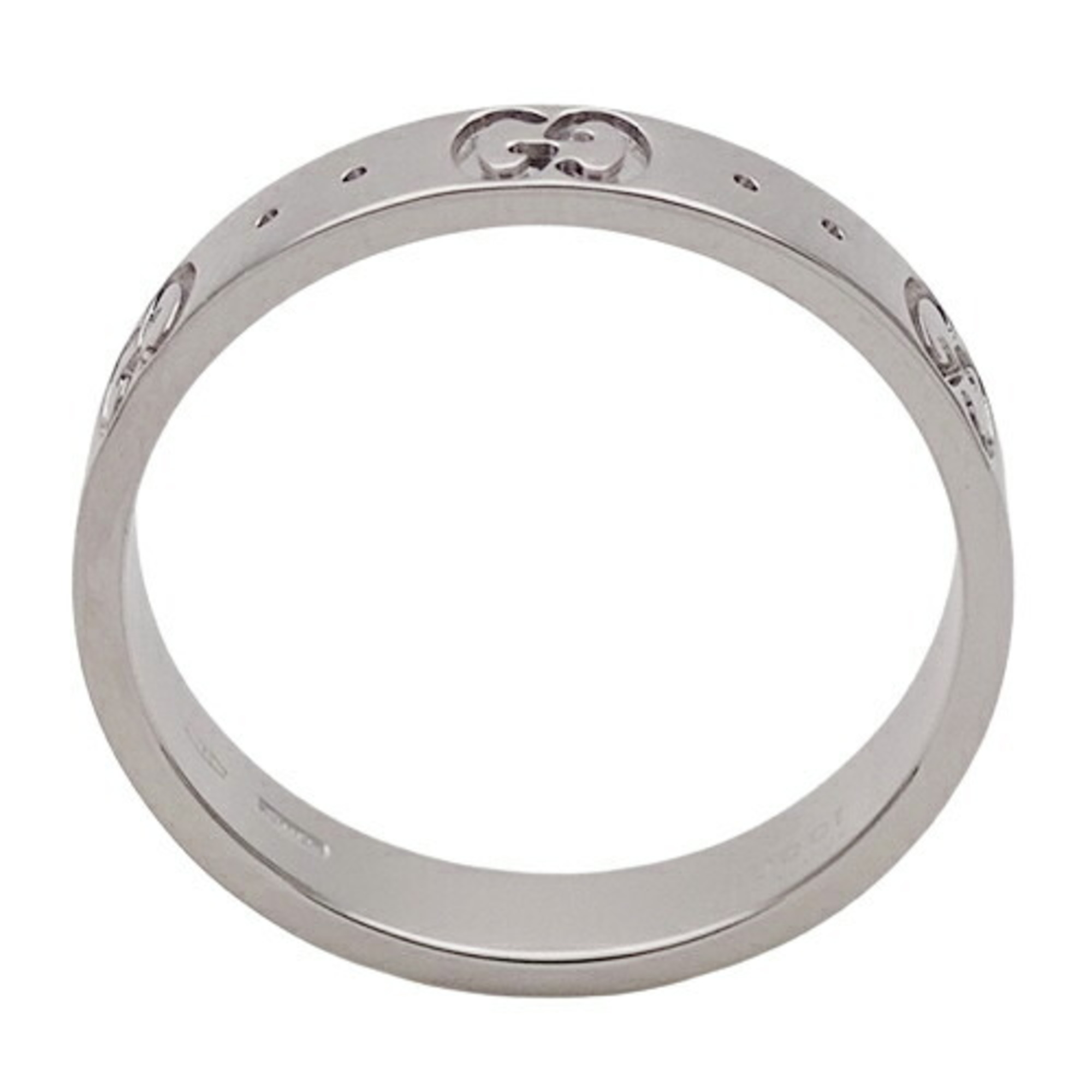 GUCCI Ring for Women and Men, 750WG ICON White Gold #15, Size 14.5, Polished