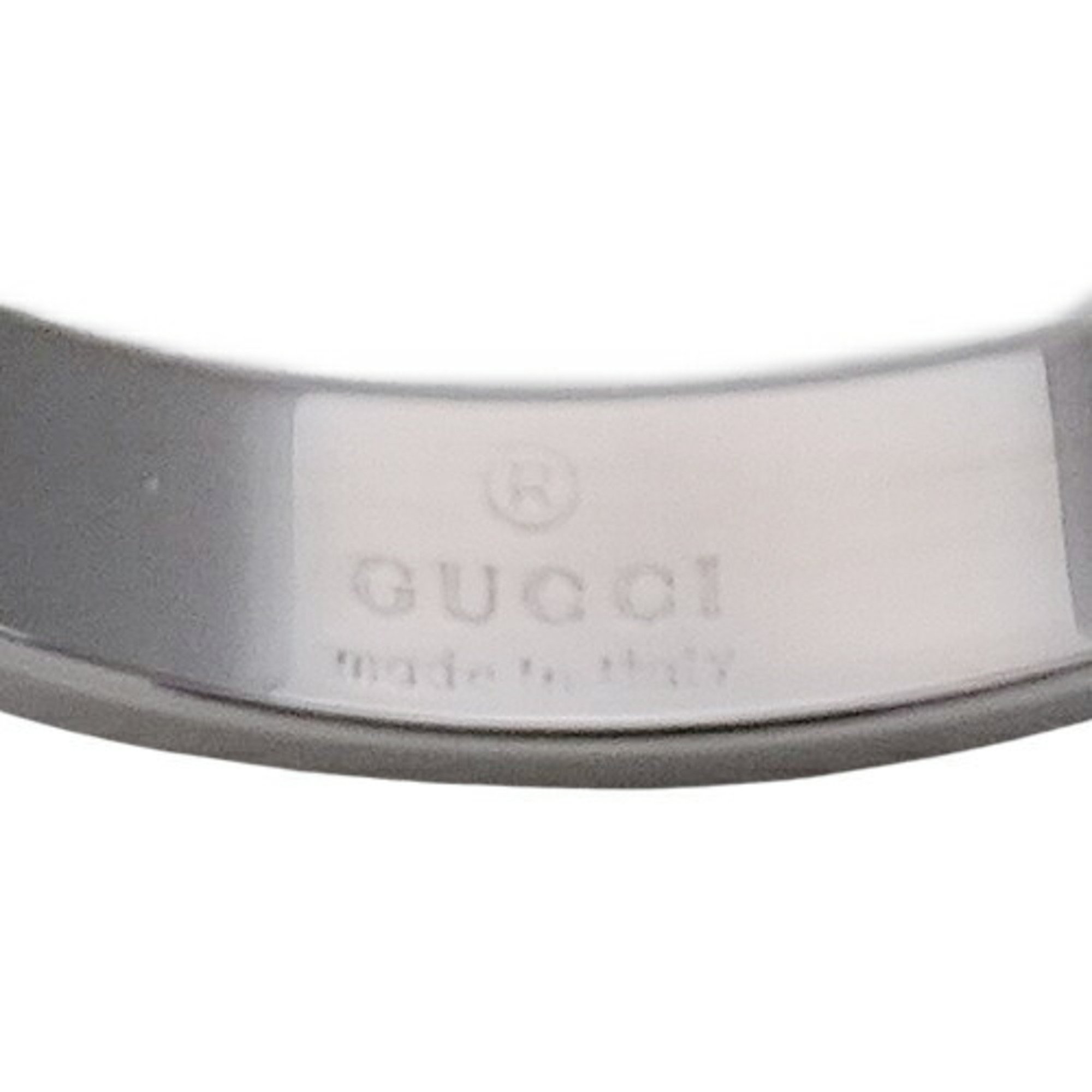 GUCCI Ring for Women and Men, 750WG ICON White Gold #15, Size 14.5, Polished