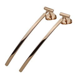 Tiffany & Co. Earrings for Women, 750PG T-Wire Bar, Pink Gold, Polished