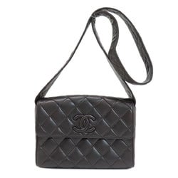 Chanel Matelasse Coco Mark Shoulder Bag Lambskin Women's CHANEL
