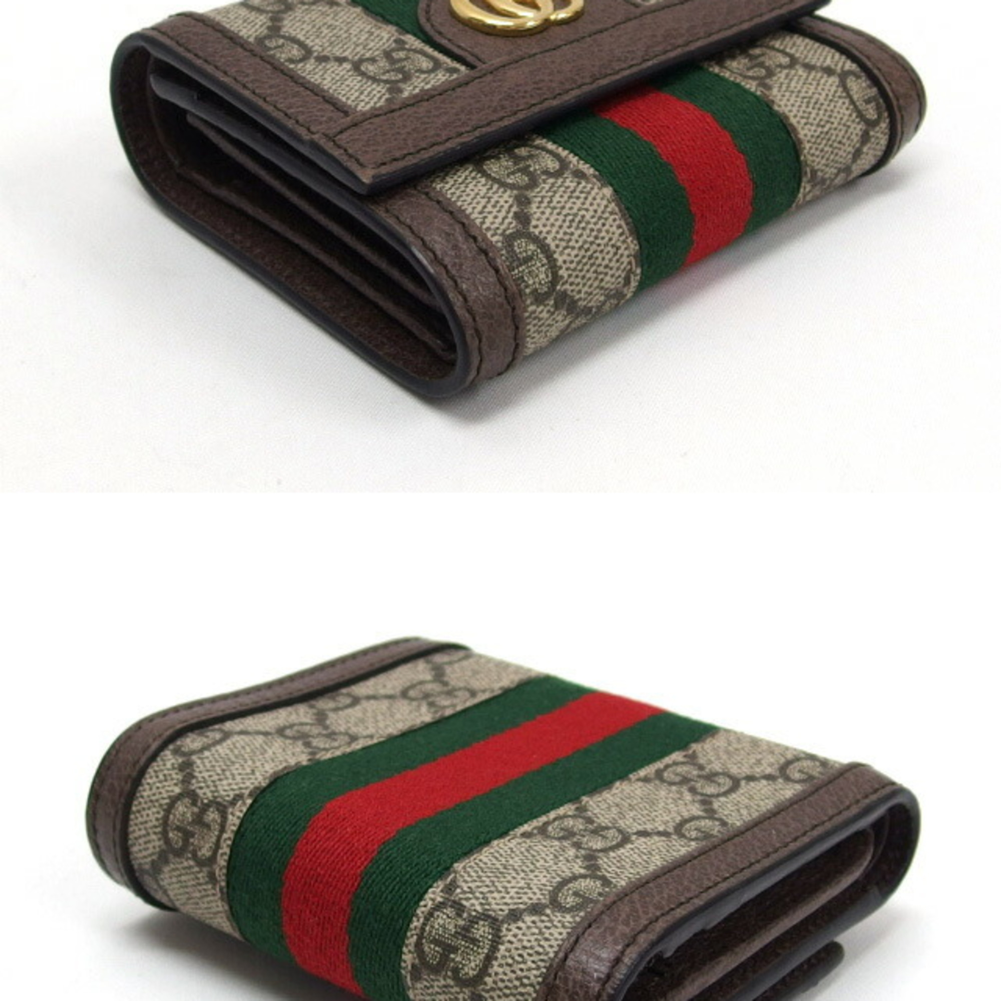 Gucci Ophidia Sherry Line Tri-Fold Compact Wallet