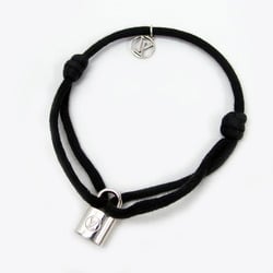 Louis Vuitton Bracelet Silver Lockit Doudou Cord Black