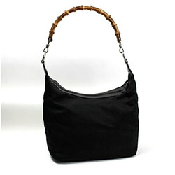 Gucci Bamboo Shoulder Bag Nylon Black 000-1998-0531 GUCCI Women's