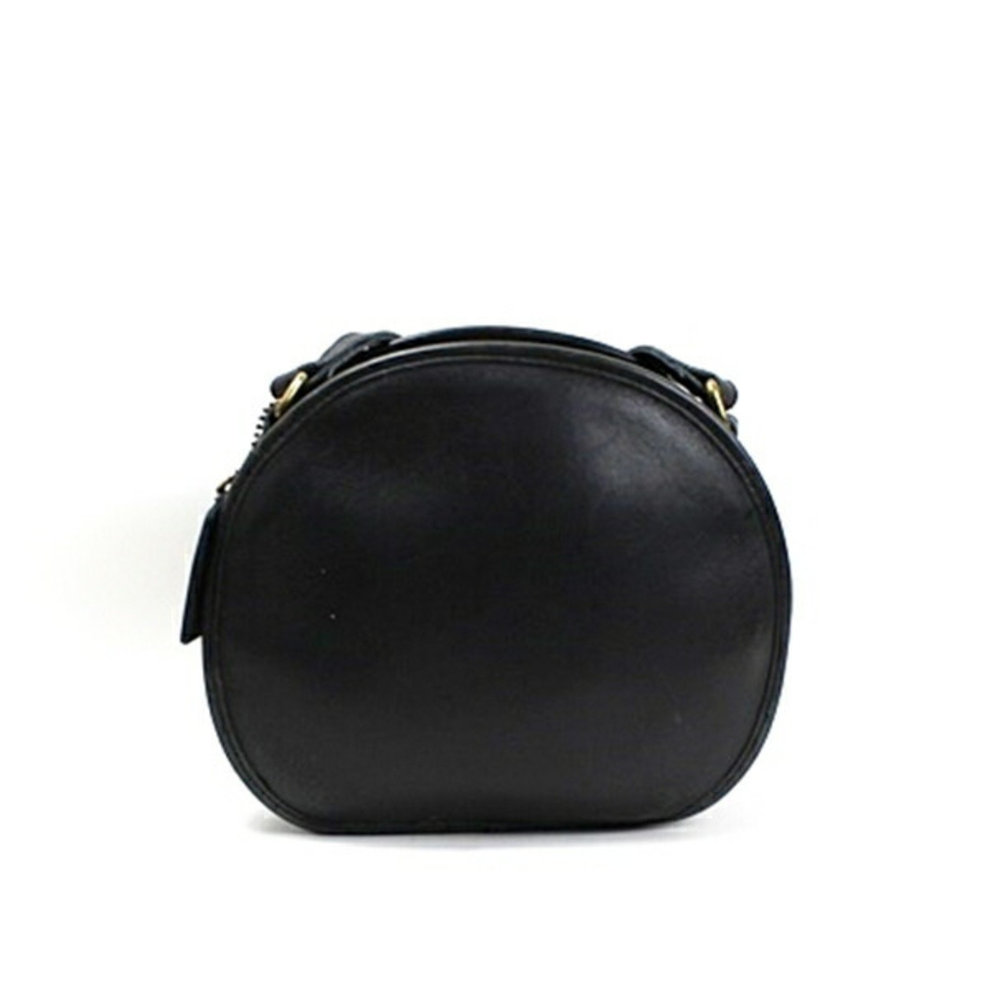 Coach shoulder bag all leather black E4C 9901 COACH women's pochette