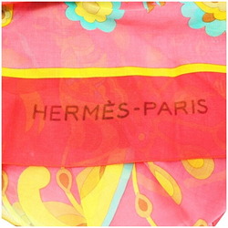 Hermes Large Scarf Muffler Red HERMES Women's