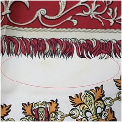 Hermes Scarf Muffler Carre 90 "LVDOVICVS MAGNVS" Louis XIV on a White Horse Red HERMES Women's