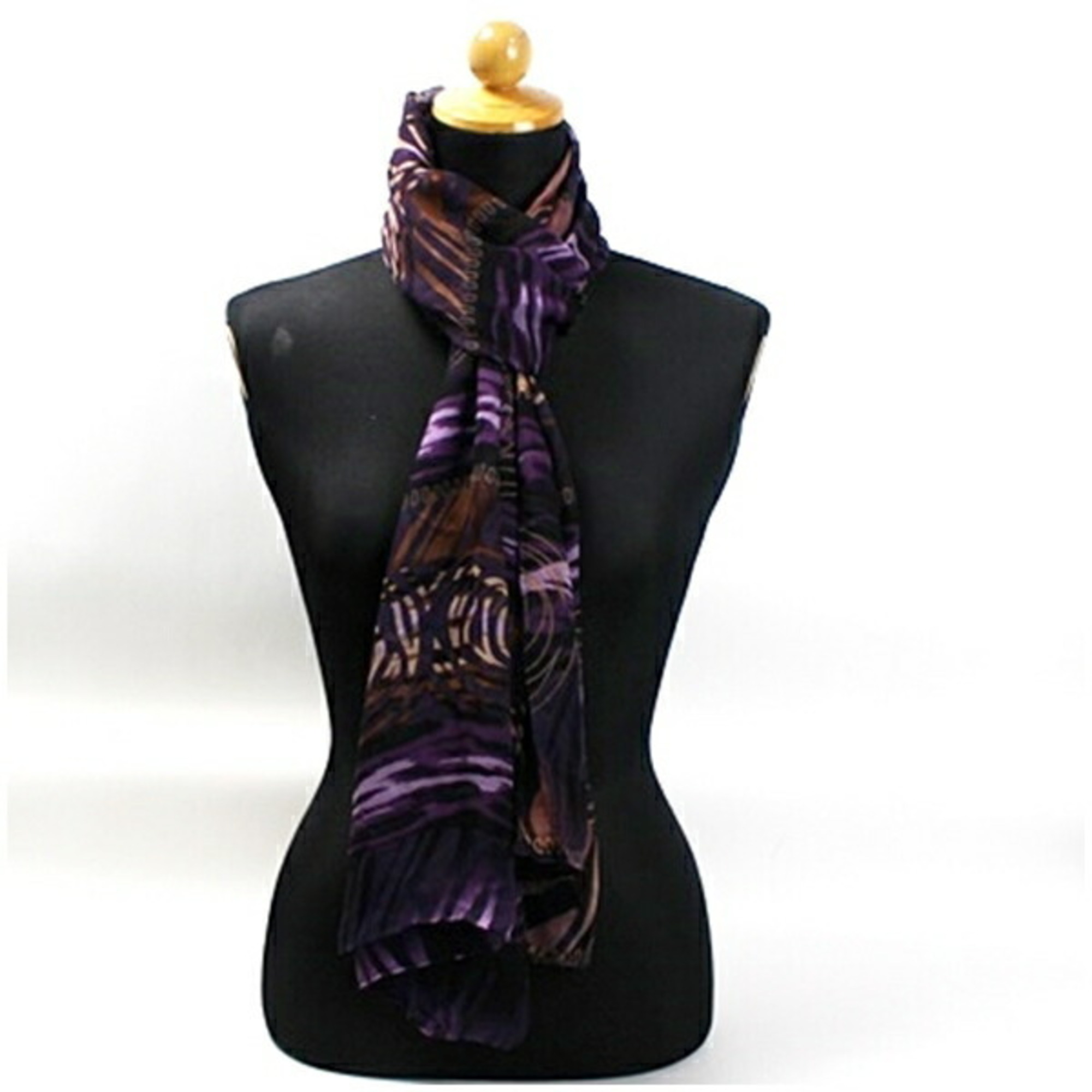 Salvatore Ferragamo Silk Scarf Muffler Rectangle Purple Women's Stole