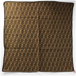 FENDI scarf muffler brown zucca pattern women's