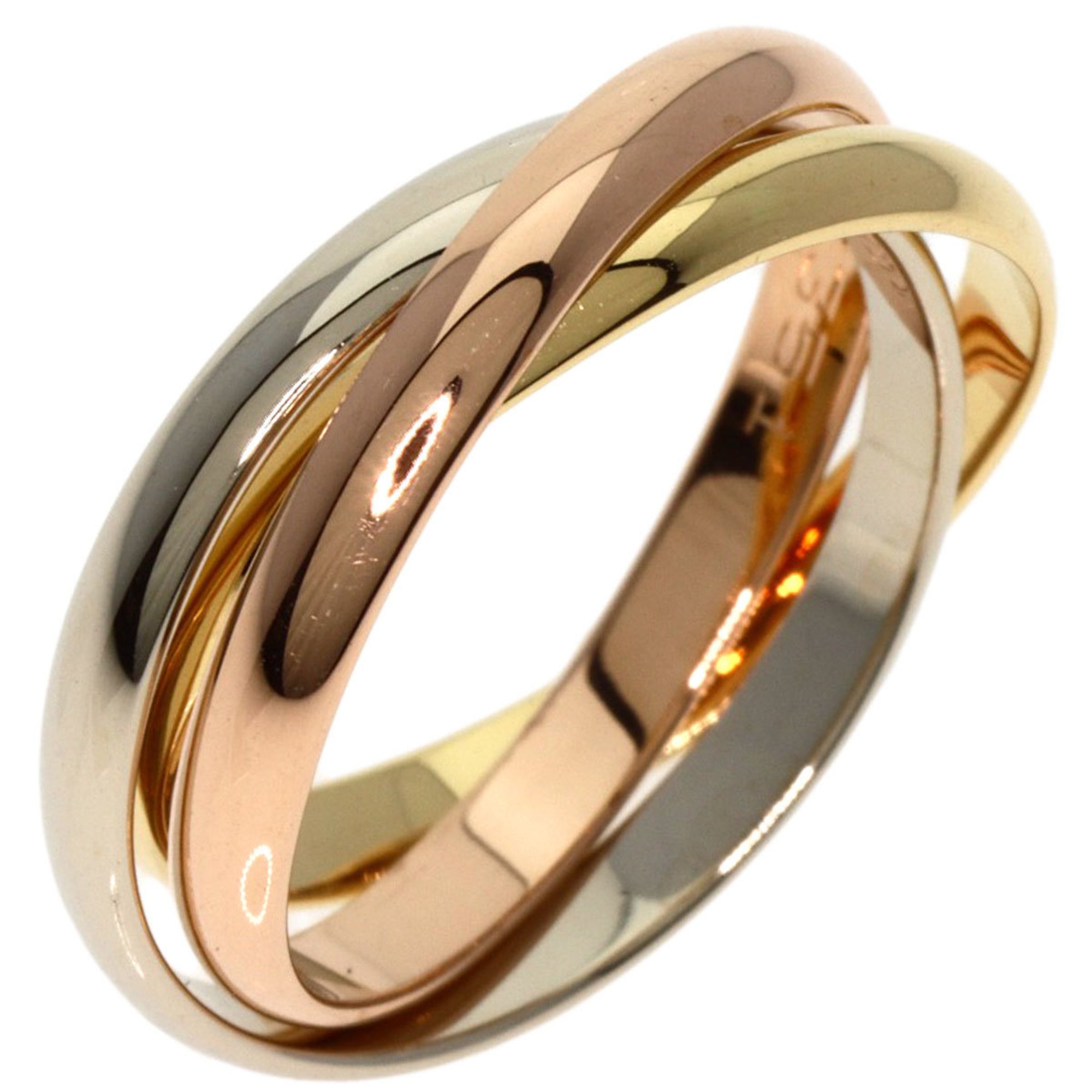 Cartier Trinity #52 Ring, K18 Yellow Gold/K18WG/K18PG, Women's, CARTIER