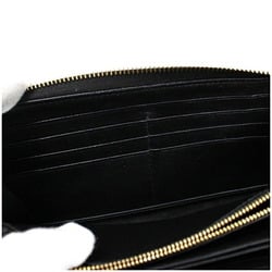 Prada round long wallet, black, PRADA, for men, women, and men