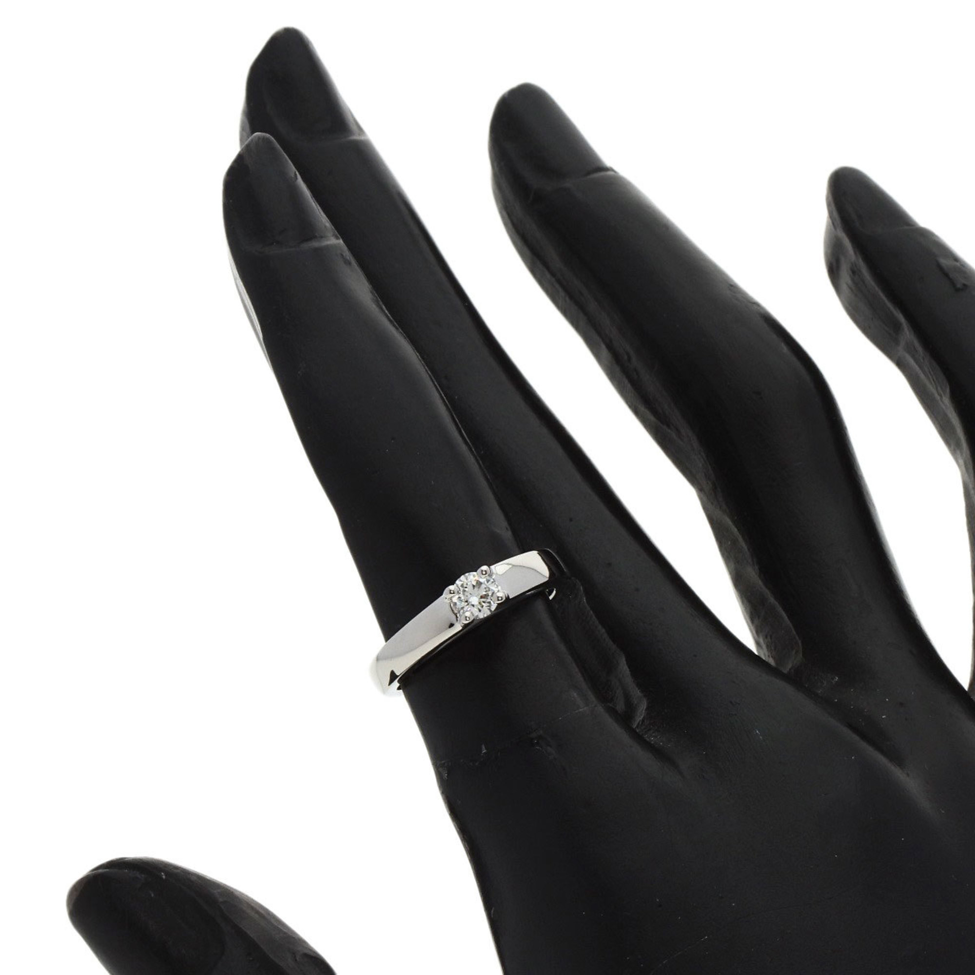 BVLGARI Griff Solitaire 1P Diamond Ring, Platinum PT950, Women's