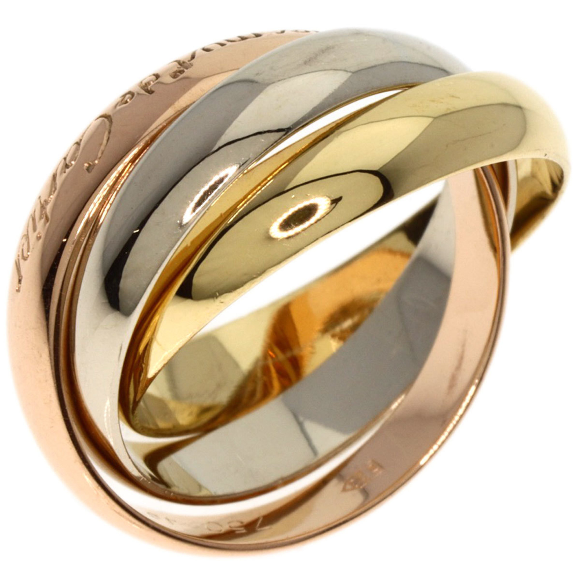Cartier Trinity #49 Ring, K18 Yellow Gold/K18WG, Women's, CARTIER