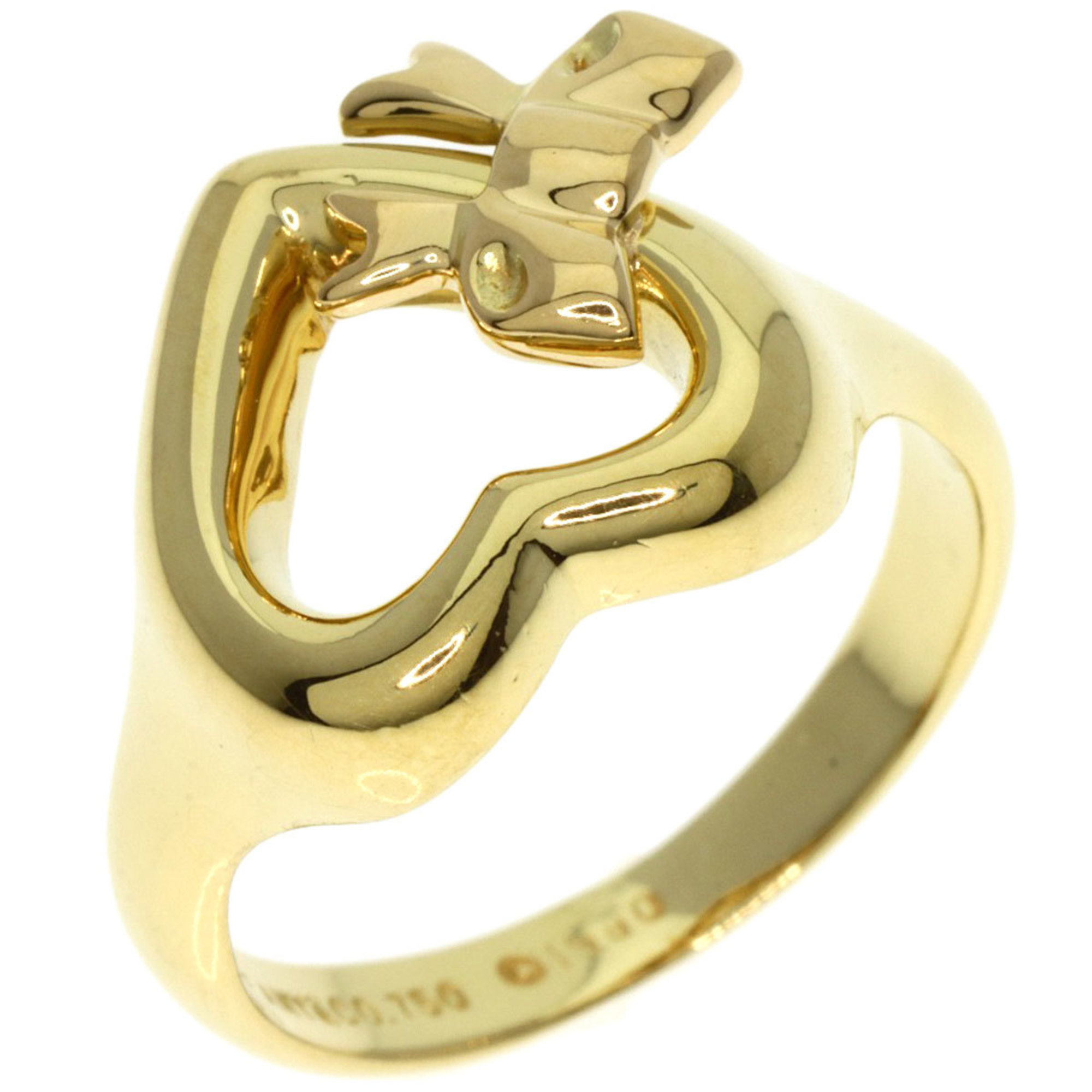 Tiffany Heart Ribbon Ring, 18K Yellow Gold, Women's, TIFFANY&Co.