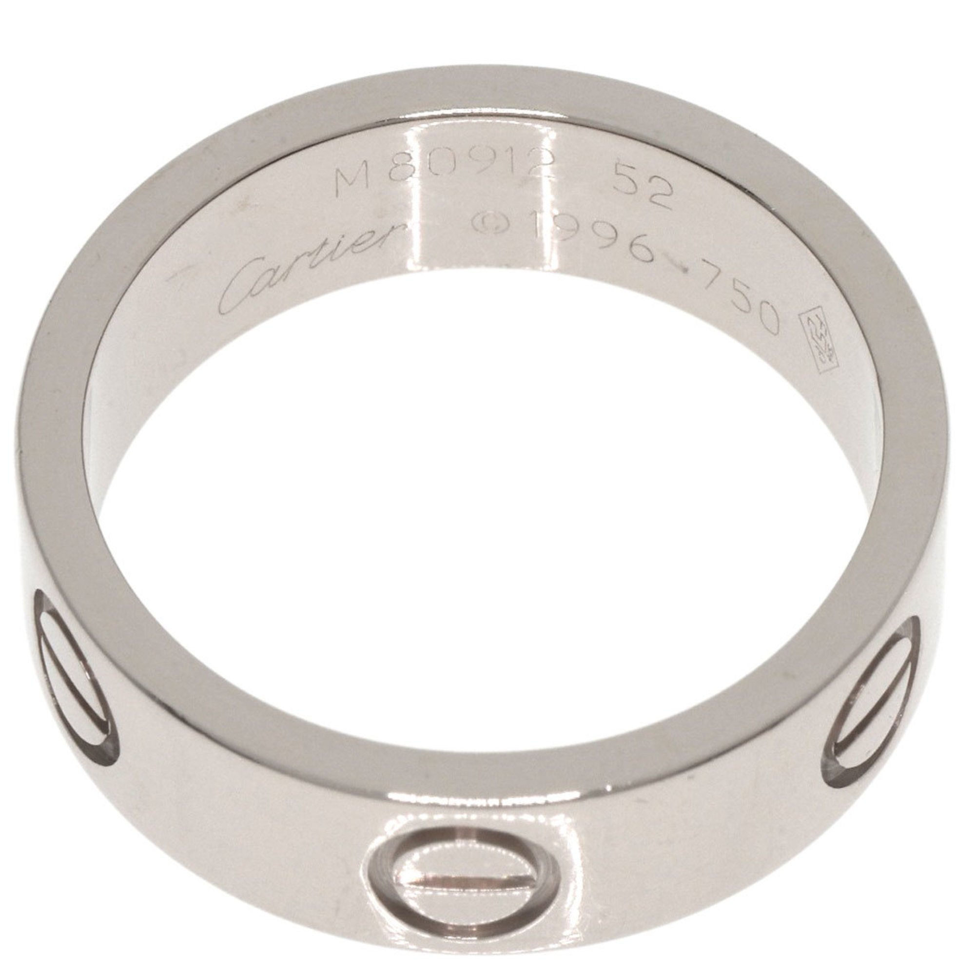 Cartier Love Ring #52 Ring, 18K White Gold, Women's, CARTIER