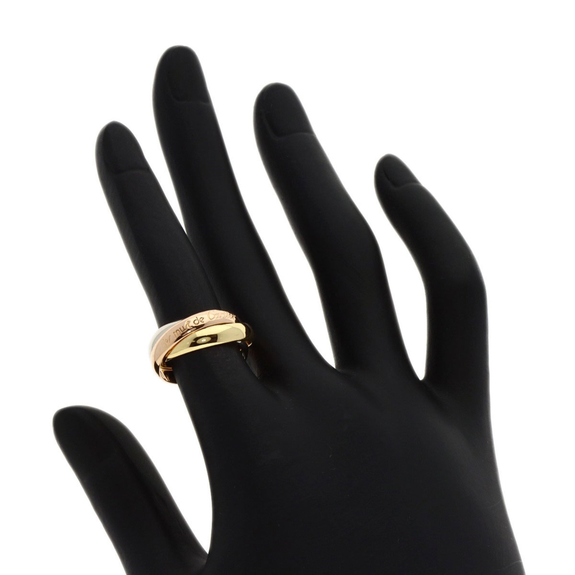 Cartier Trinity #48 Ring, K18 Yellow Gold/K18WG, Women's, CARTIER
