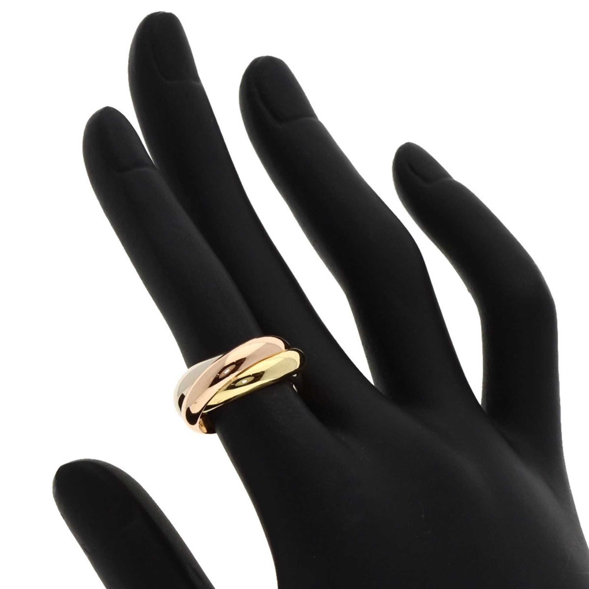 Cartier Trinity #48 Ring, K18 Yellow Gold/K18WG, Women's, CARTIER