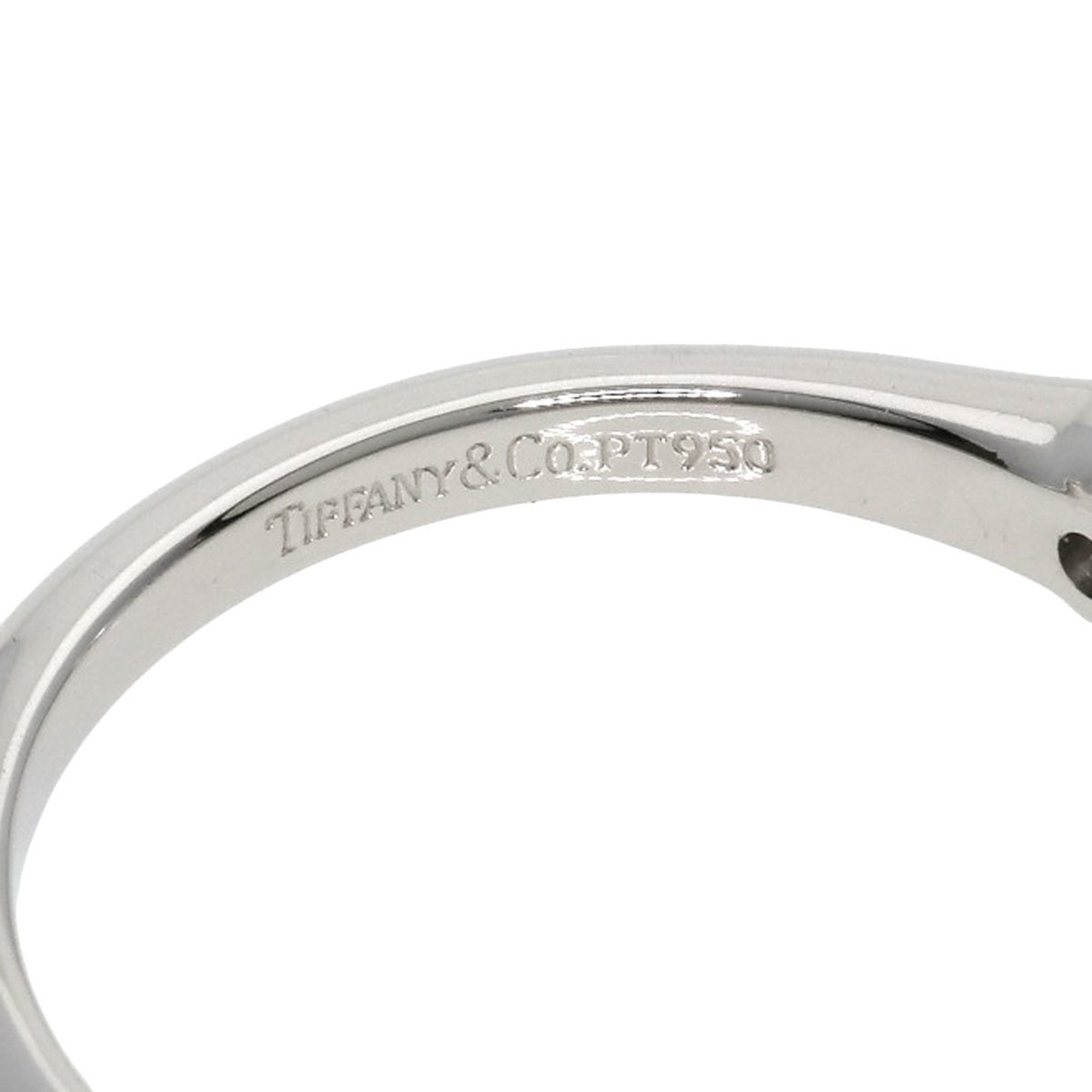 Tiffany Solitaire Knife Edge 1P Diamond Ring, Platinum PT950, Women's, TIFFANY&Co.