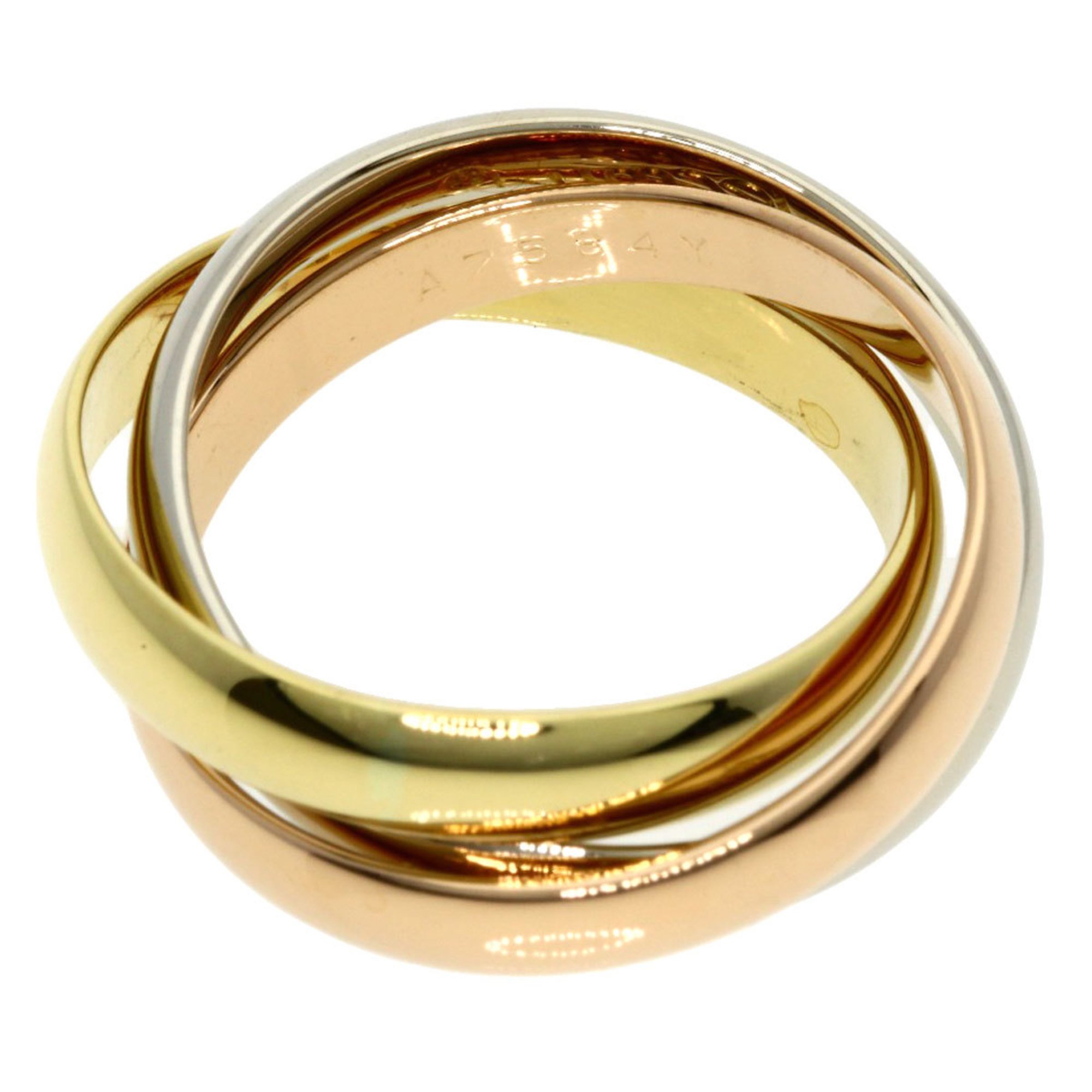 Cartier Trinity #50 Ring, K18 Yellow Gold/K18PG/K18WG, Women's, CARTIER