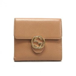 Gucci Interlocking GW Bi-fold Compact Wallet Beige