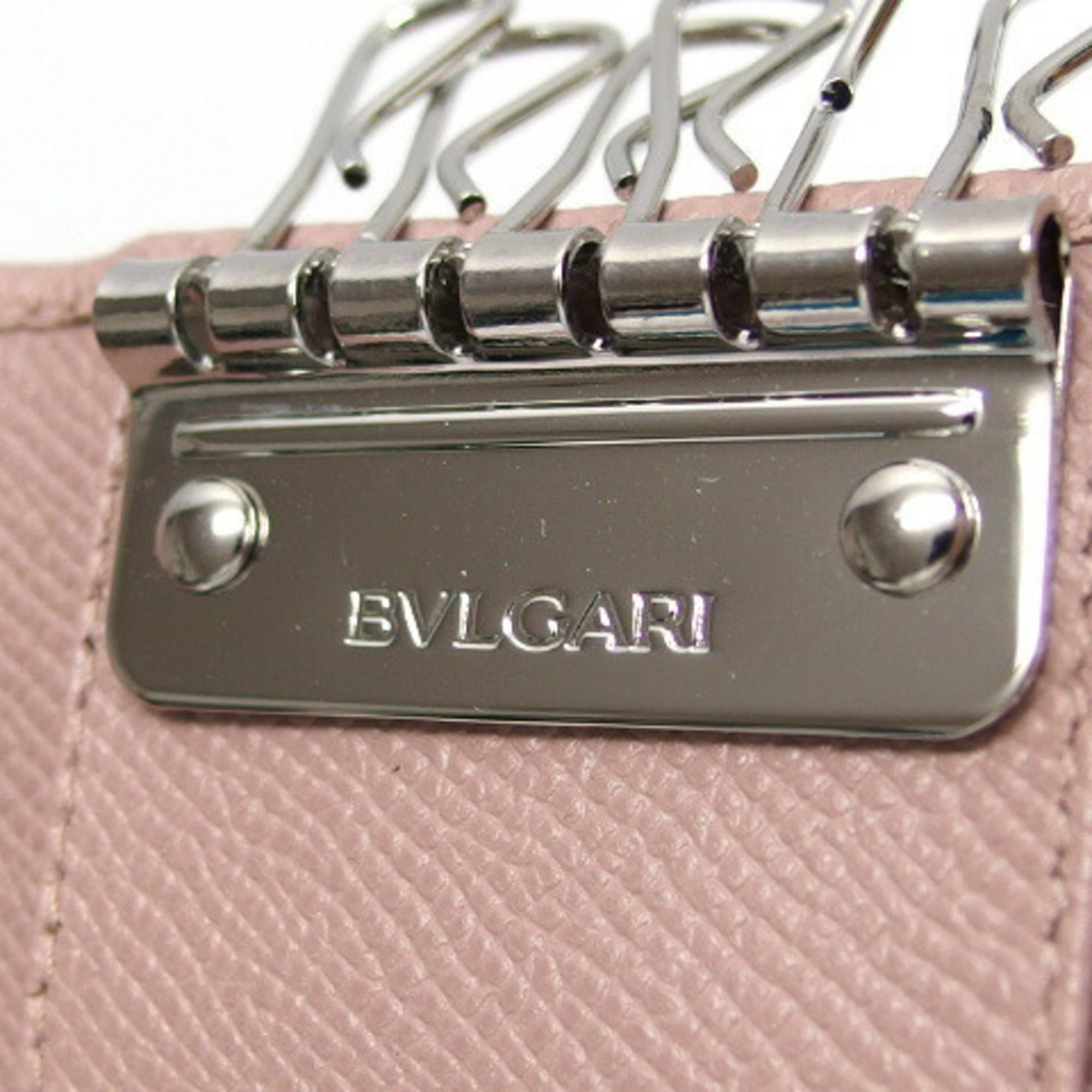 Bulgari Clip 6 Key Case Light Pink