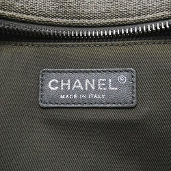 CHANEL Bag Deauville Women's Handbag Shoulder 2way Canvas Grey Chain Tote Compact